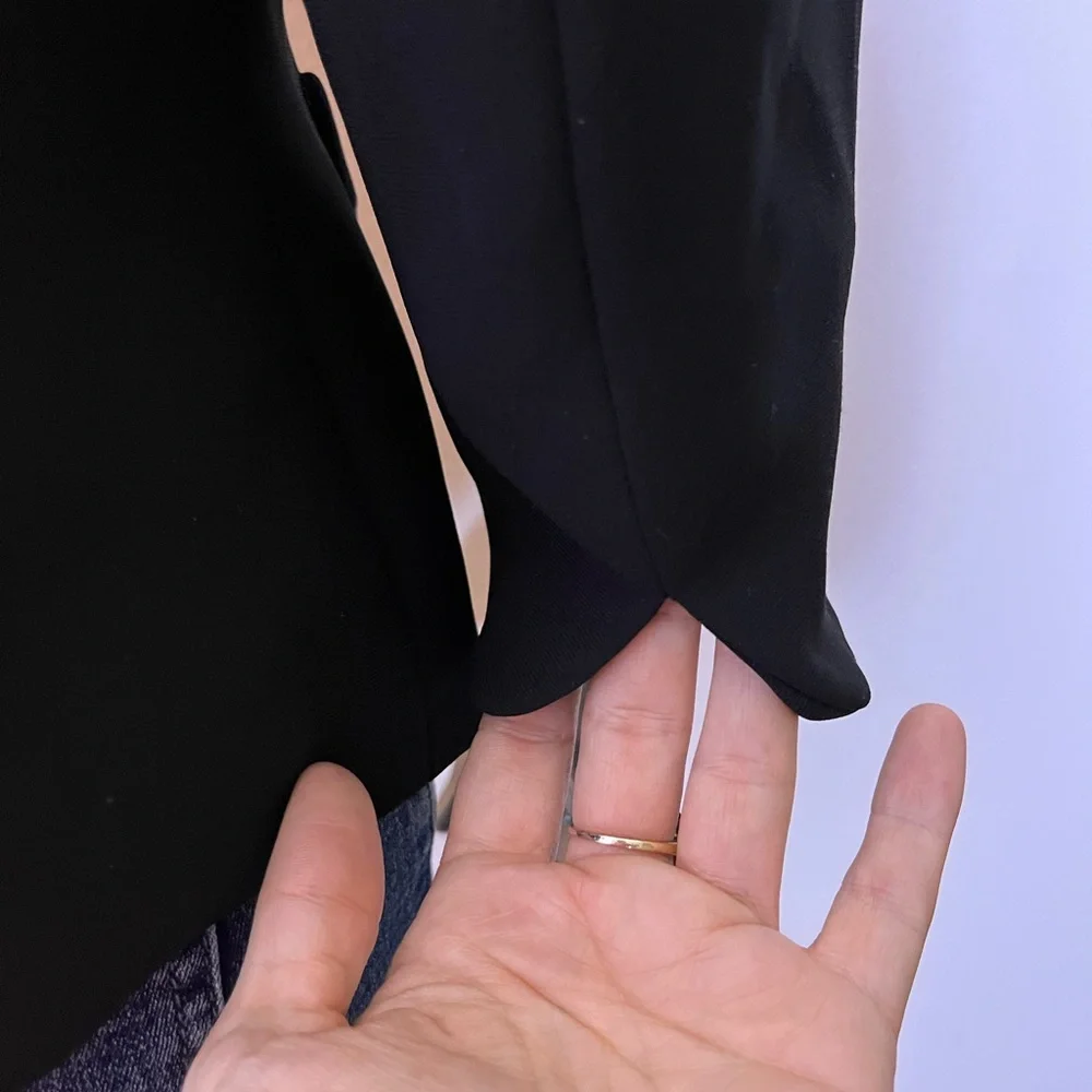 Tahari 3/4 Sleeve Tie Front, Cowl Neck Girly Blazer Jacket - super unique - Picture 2 of 8